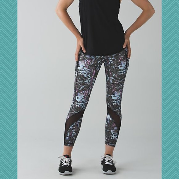 Lululemon Floral Sport Tranquil Luxtreme Mid Rise Inspire 7/8 Tights - Picture 1 of 7